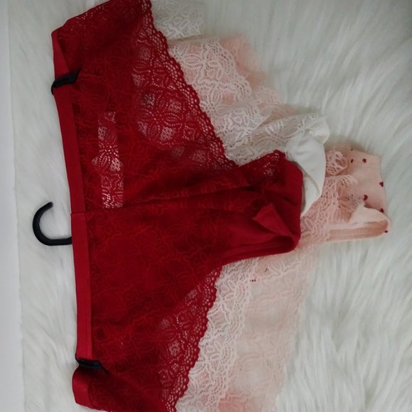 Lucky Brand Tangas 3 PK. Pink White Red Size Large - Picture 9 of 11